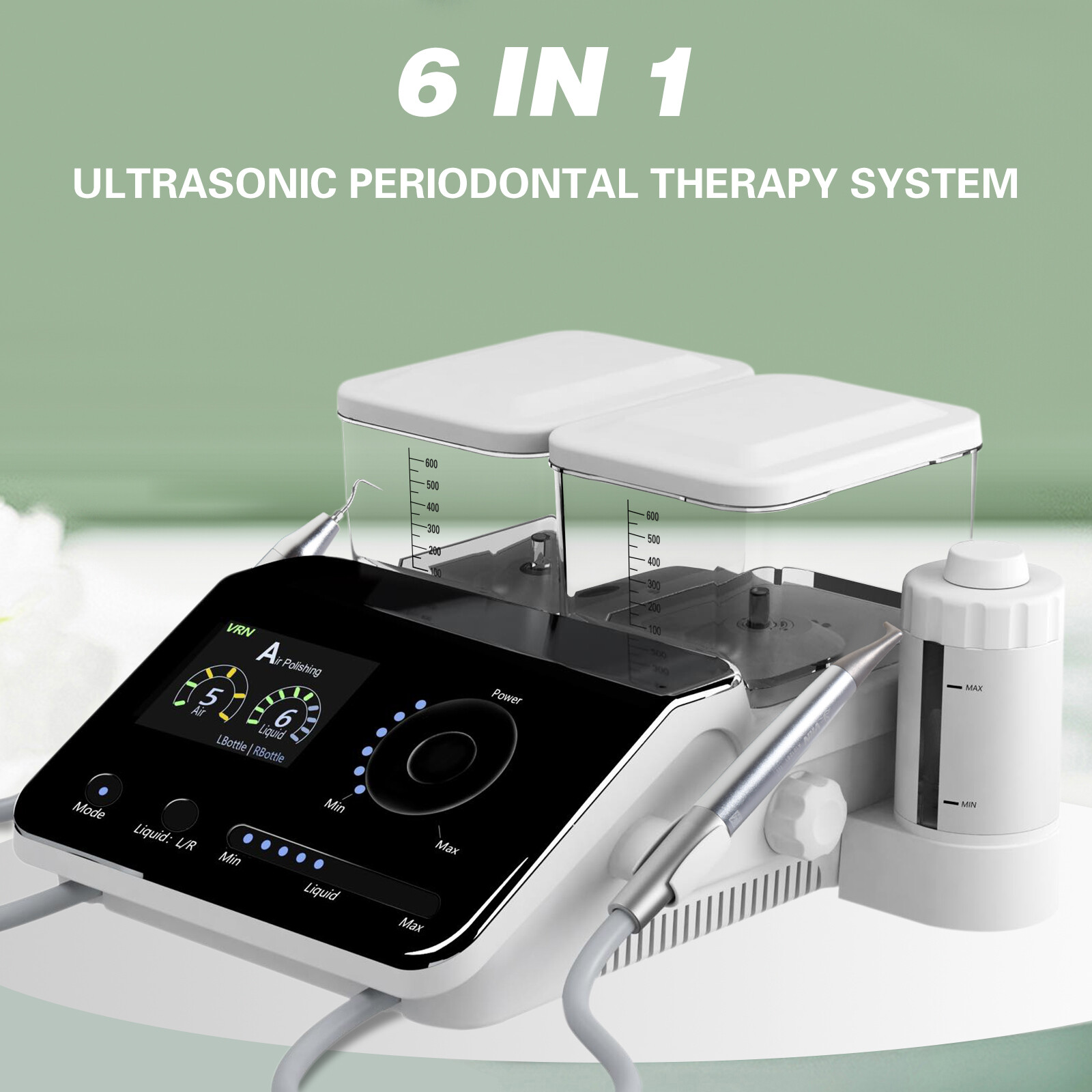 Dental Ultrasonic Scaler AIRFLOW EMS Prophylaxis Piezo Prophy Polisher 6 In1 US