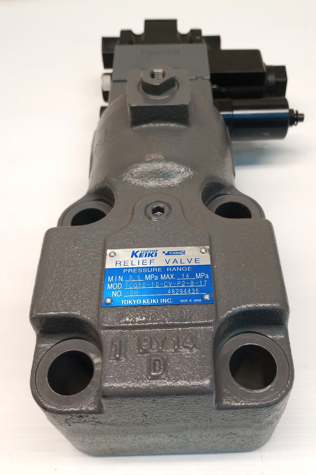 Tokyo Keiki TCG50-10-CV-P2-B-17-SH Relief Valve TGMSL-3-L-50 DG4V30BMP2B7P1456