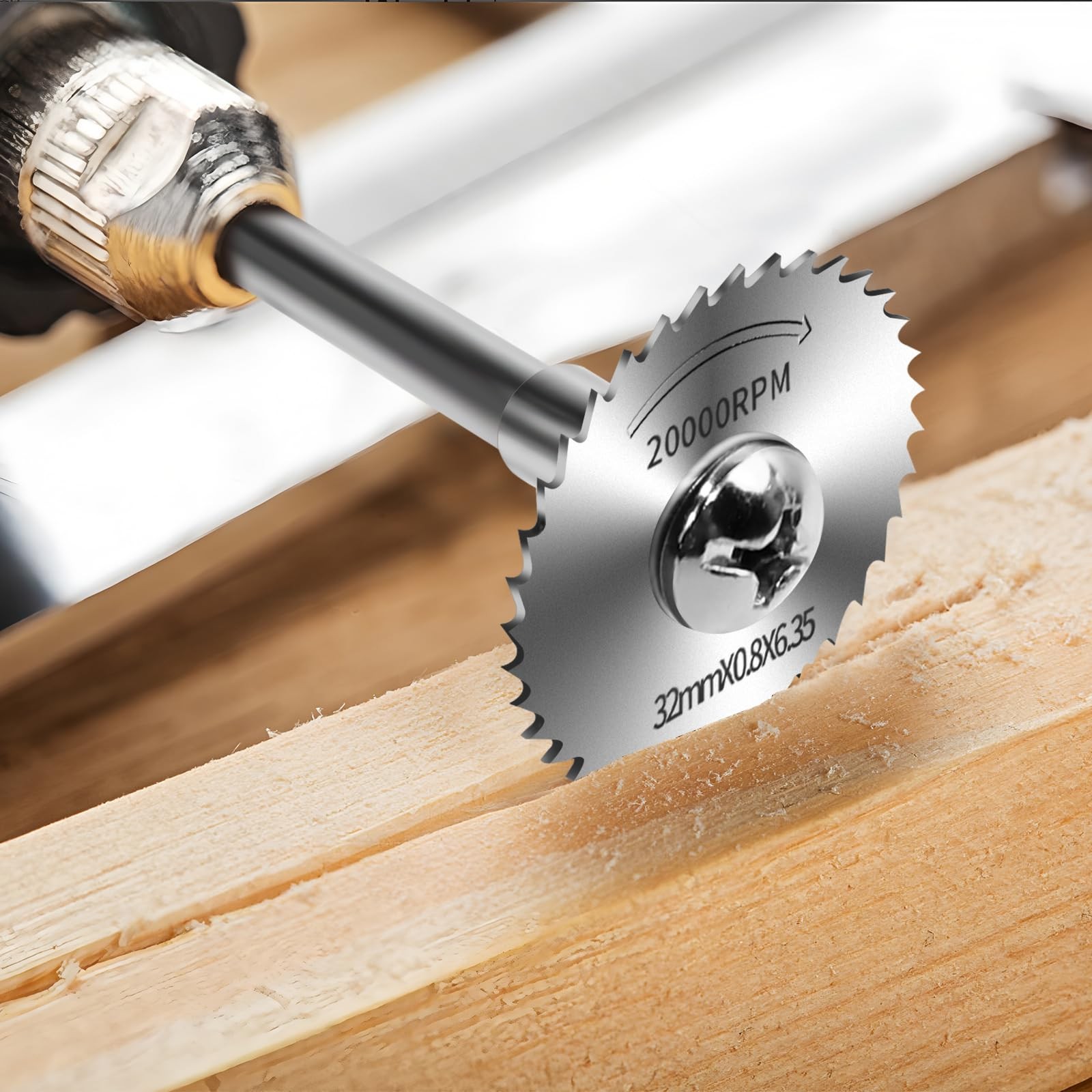 9pcs Drill Cutting Wheel and Saw Bit Set – 1/4 Inch Hex Shank Rotary Silver