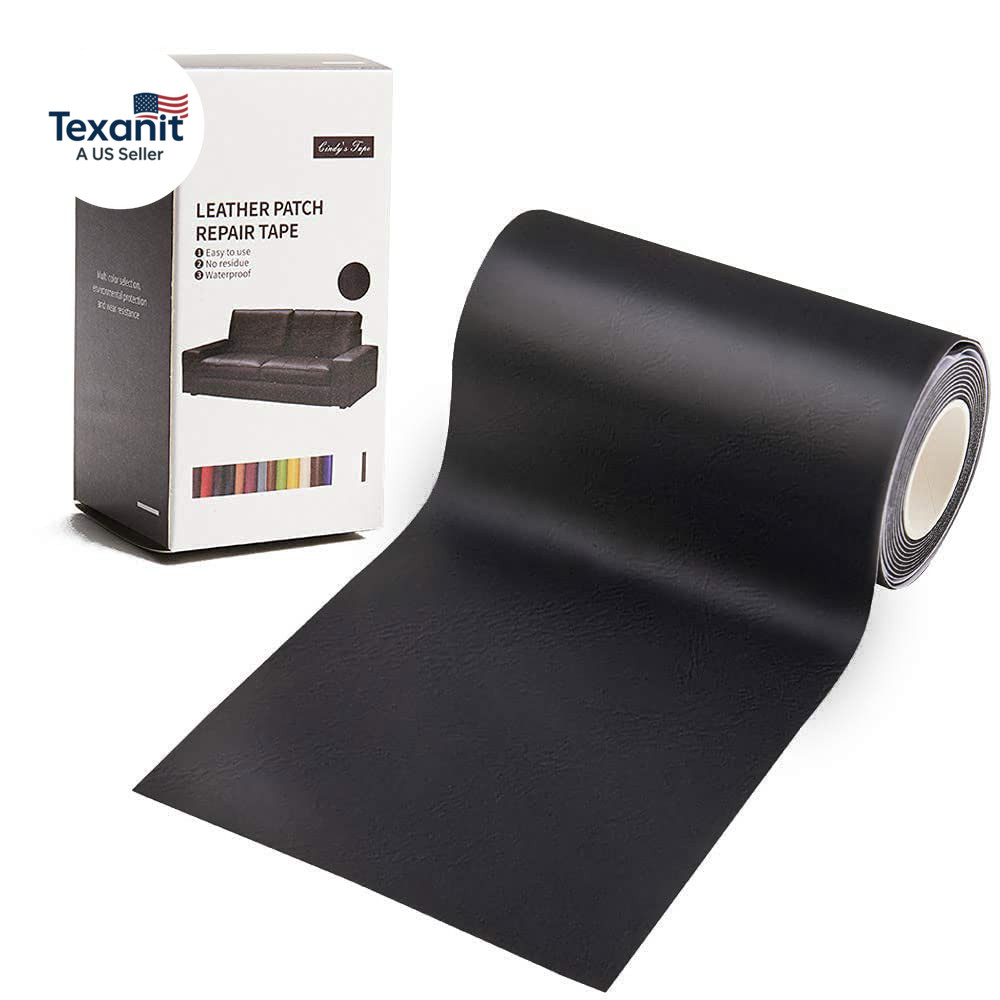 Leather Repair Patch Tape Kit Black 4 X 60 Inch Self Adhesive Leather Repair Pat