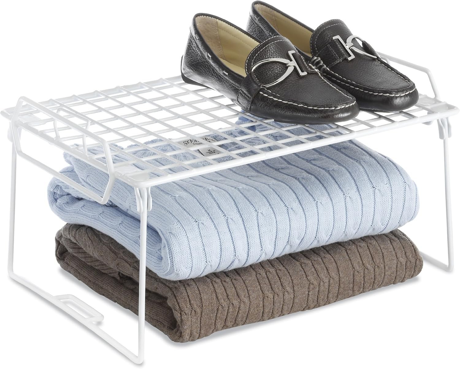 Lightweight Stackable 1-Tier Utility Shelf for Effortless Bathroom Organization