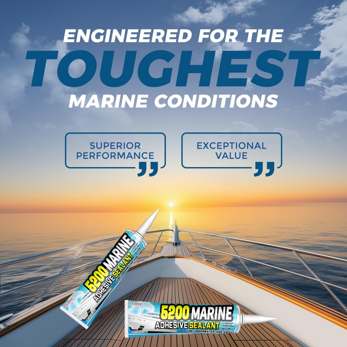 5200 Marine Sealant Adhesive Fast Cure – Permanent, Watertight Bonding and Seali