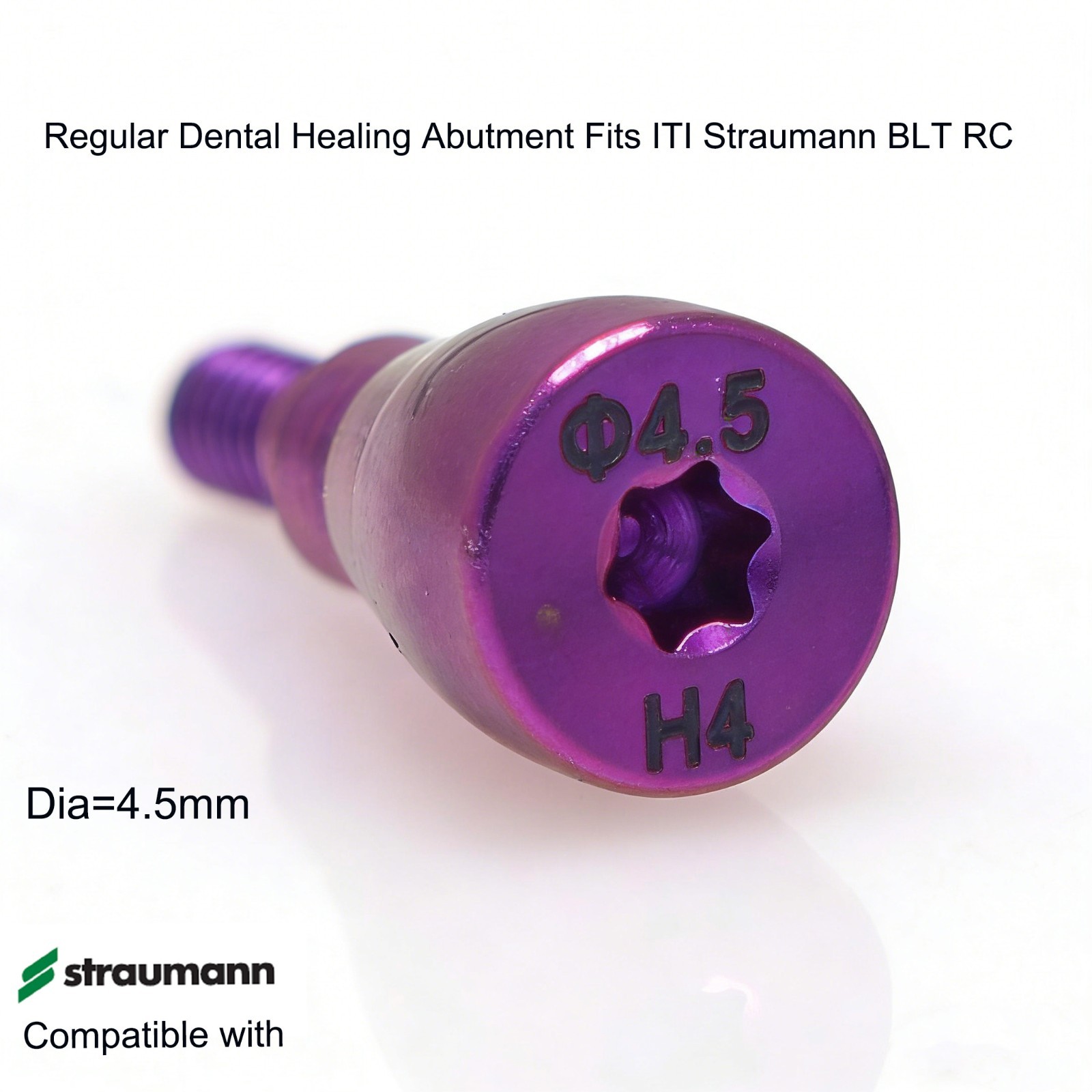 5Pcs Regular Dental Healing Abutment Fits ITI Straumann BLT RC 4.5/5.0/6.0/6.5mm
