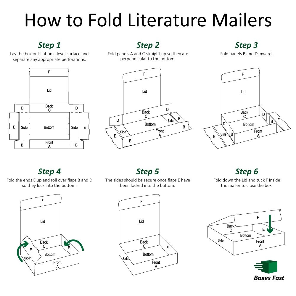 Boxes Fast BFM1182D Corrugated Cardboard Literature Mailers , 11 1/8 x 8 3 /4 x