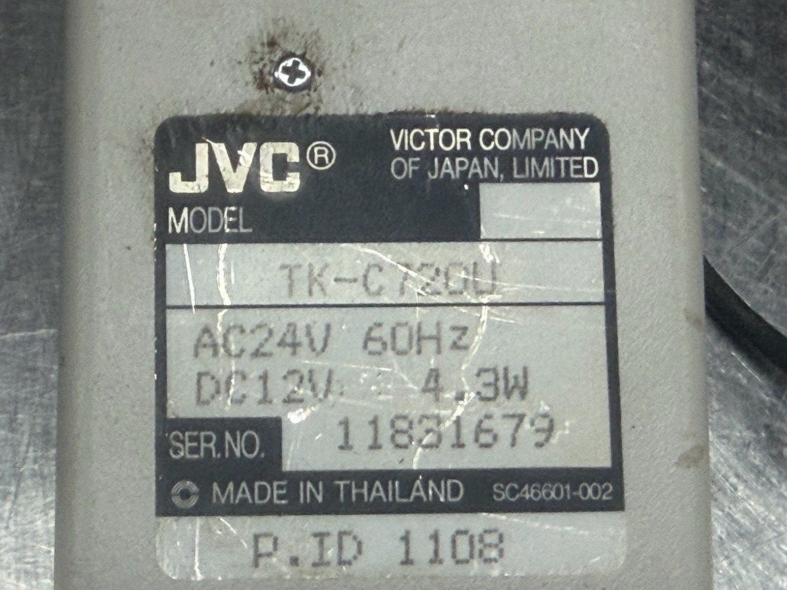 Jvc tk-c720U Tk-c400U color video camera UNTESTED – 2 Cameras – Free Ship