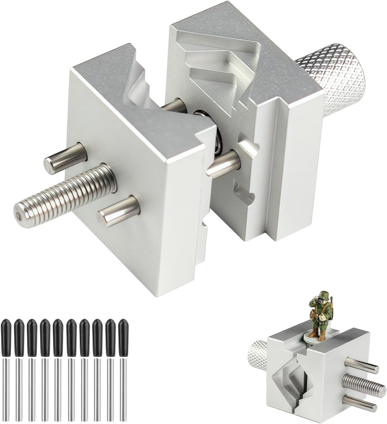 Precision Mini Vise for Hobbies & Crafts – Multi-Function Tabletop Bench Clamp f