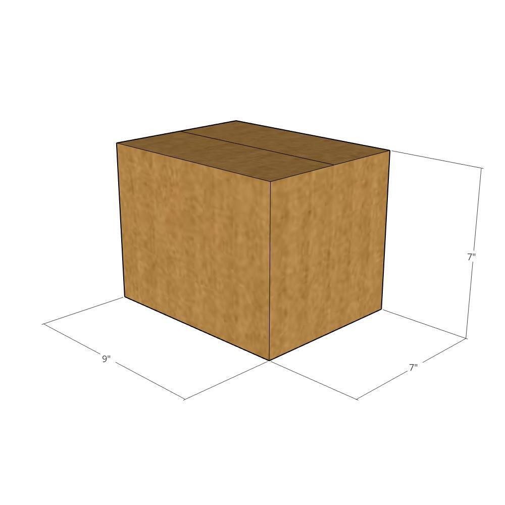 25 9x7x7 Kraft Brown Corrugated Shipping Boxes 32 ECT Single-Wall New