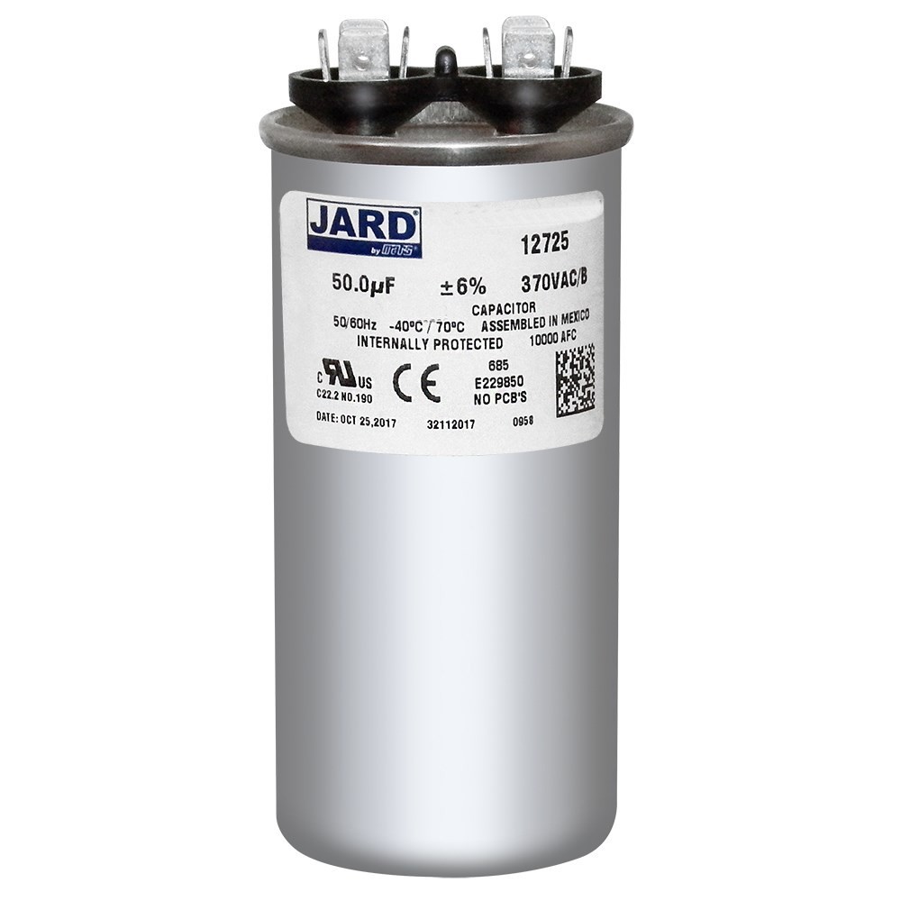 Jard 50.0 uF/MFD +/-6% 50/60Hz Motor Run Capacitor 370V Replaces 27L1473