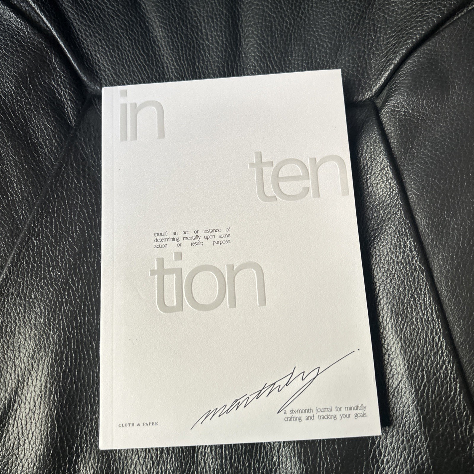 Cloth & Paper Intentions Notebook A5 ~ 6-Month Goal Tracking Journal NEW