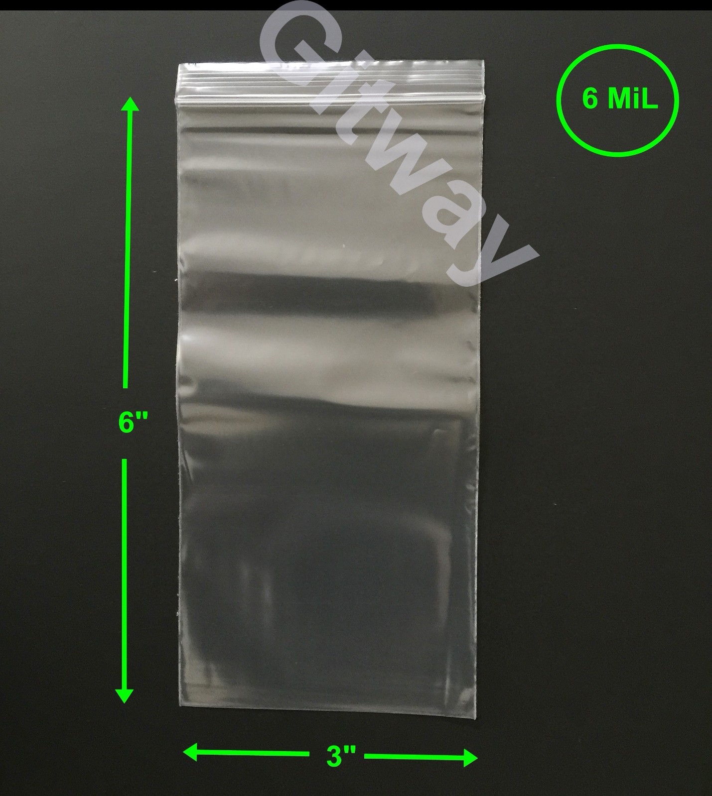 3″ x 6″ Heavy Duty Clear Resealable Zip Top Lock FDA Clear Plastic Bags 6 miL