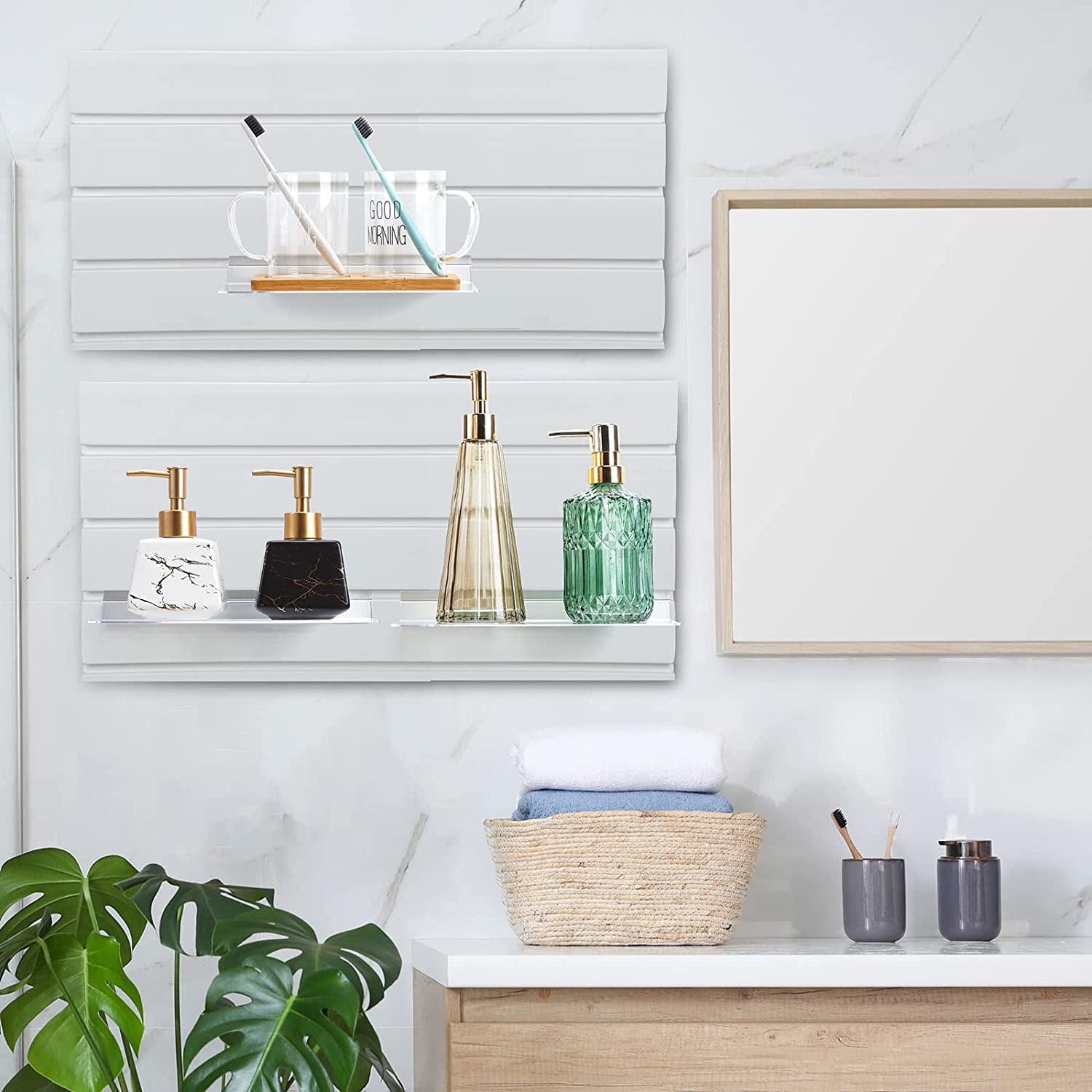 45 Pack Slatwall Shelves Hanging Slatwall Accessories Clear Wall Shelves Shoe Sh