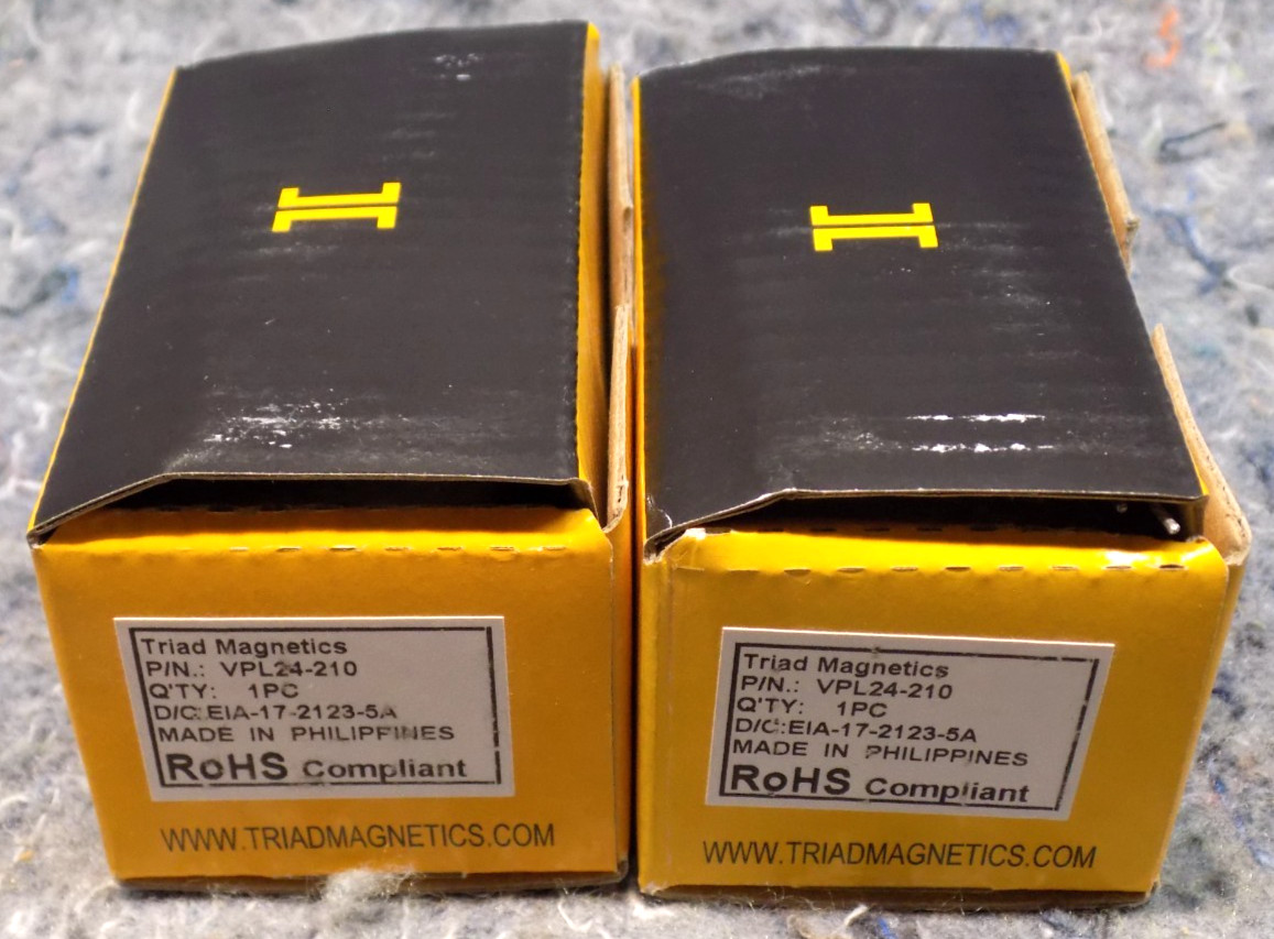 New! Triad Magnetics VPL24-210 120/240V In – 12/24V Out 5VA Class 3 Transformer