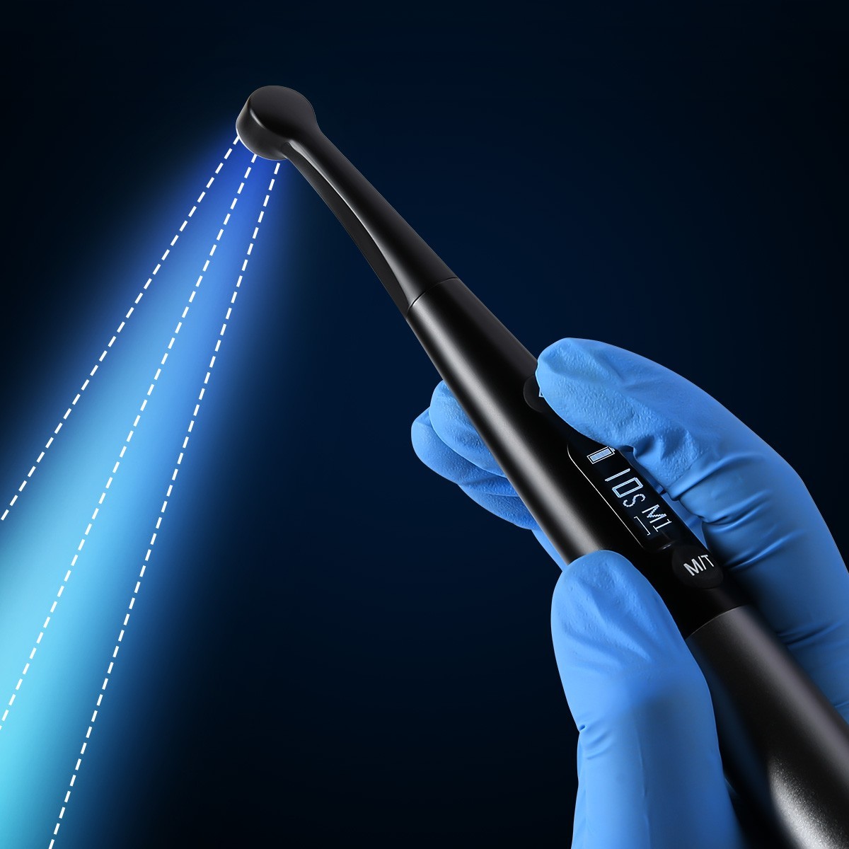 Dental Wireless Cordless LED Curing Light 1 Sec 2mm Cure 3000mW/cm² OLED Screen