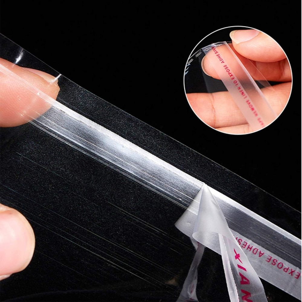 100pcs Resealable Clear Bags Plastic Opp Cello Merchandise Poly Bags Any Size