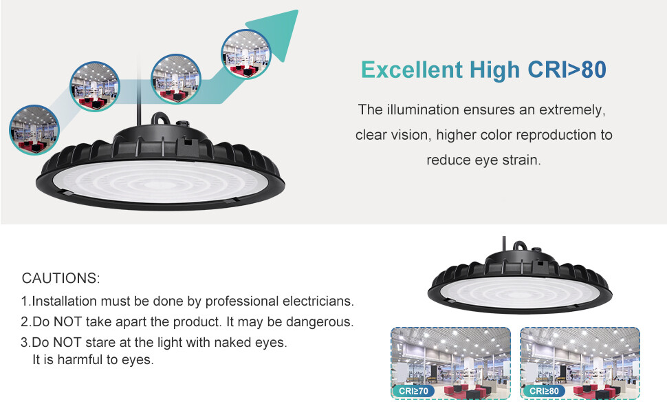 6Pack 200W UFO Led High Bay Light Commercial Industrial Warehouse Gym Shop Light