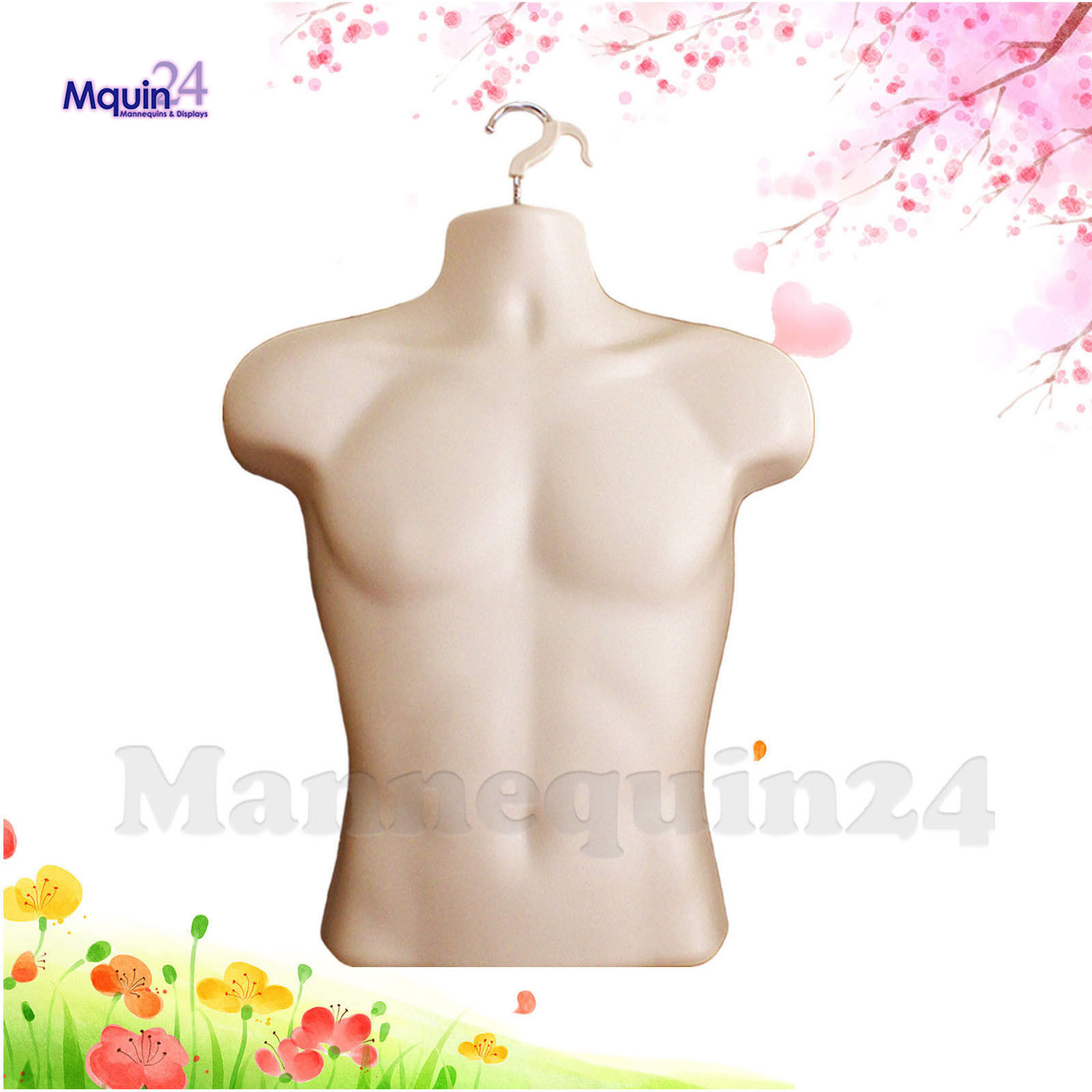 Dress Body Torso Male Mannequin Form Men Clothing Display JERSEY SHIRT – FLESH