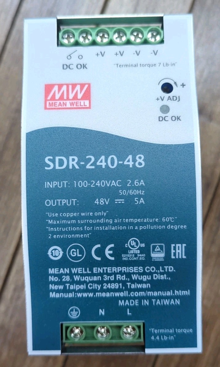 TI-S24048 Single Output Industrial DIN-Rail Power Supply
