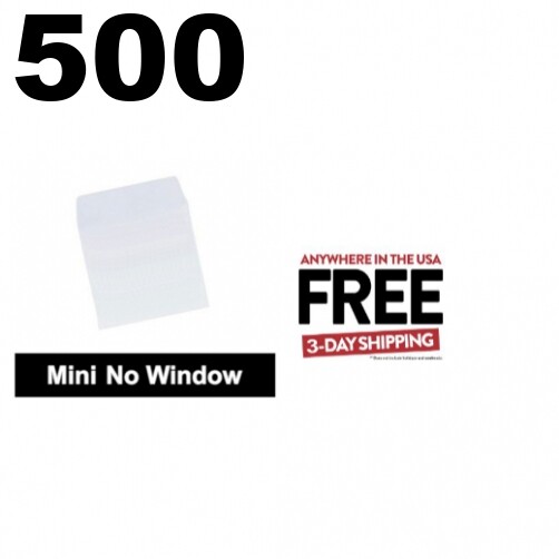 500 Mini Paper CD Sleeves with Flap (No Window) ** 1-3 DAY