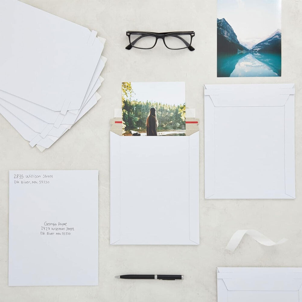 6×8 7×9 9×11.5 9.75×12.25 Self Seal Photo Document Rigid Mailers Flat Envelopes
