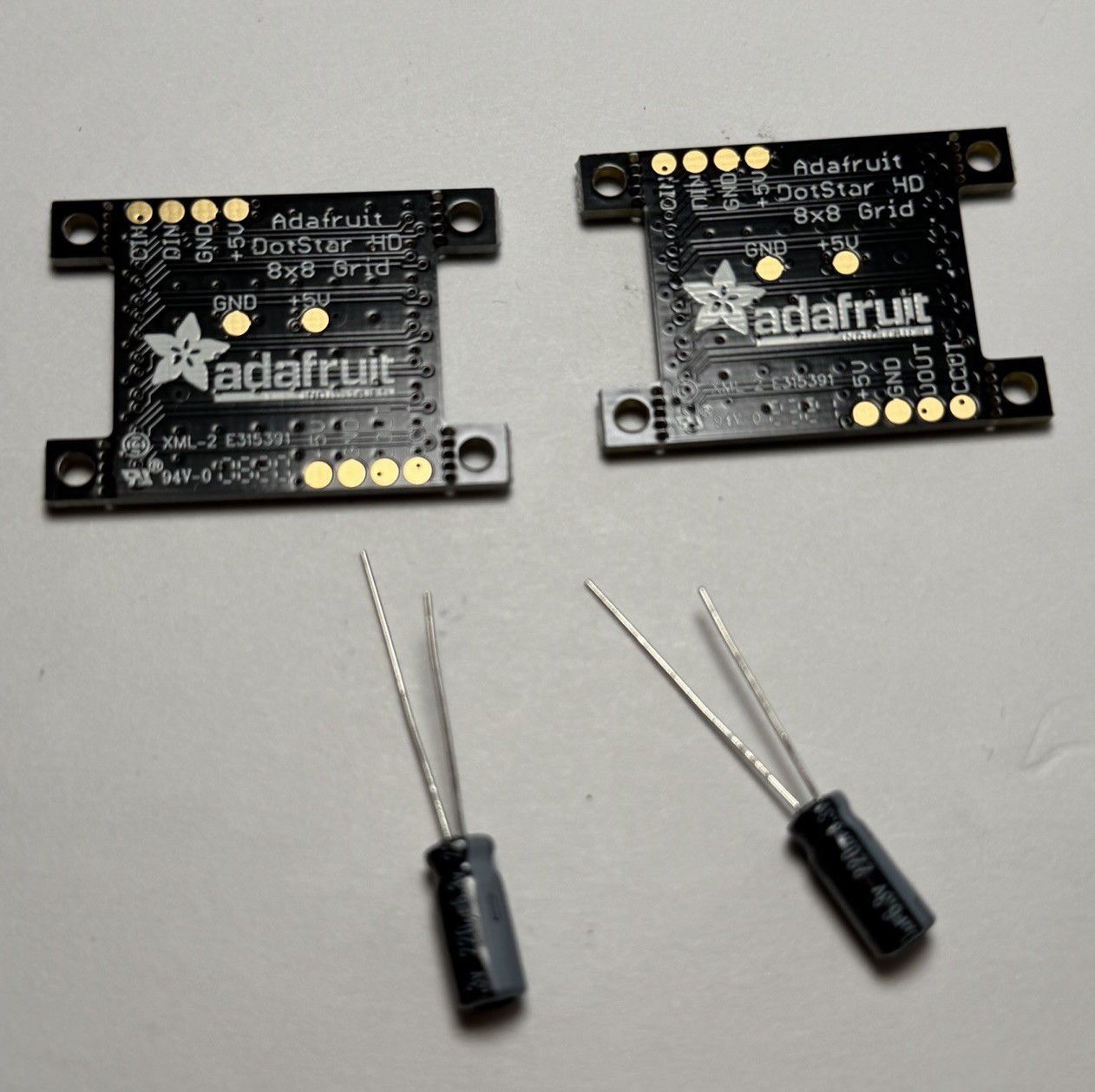 Adafruit DotStar High Density RGB LED 8×8 Matrix, 64 LEDs, 1″ Square Lot Of 2