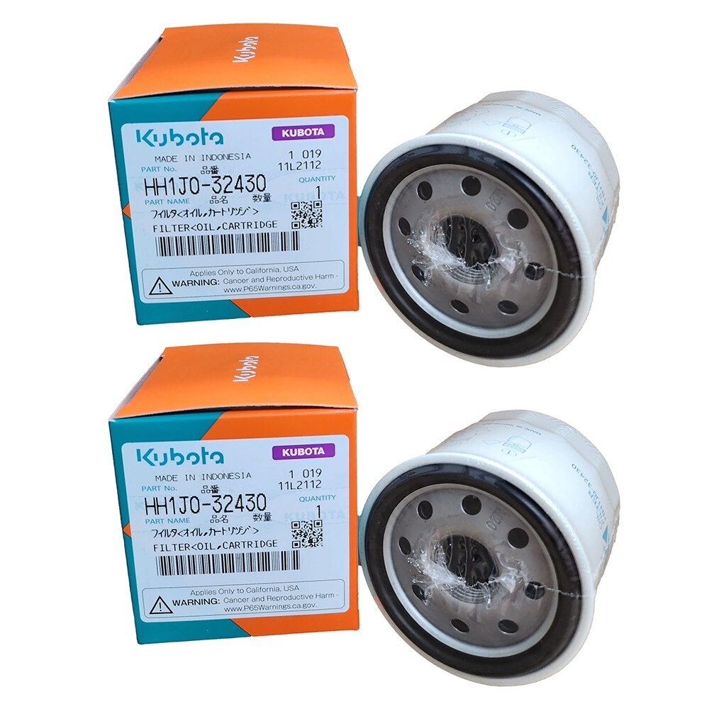 Genuine OEM Kubota HH1J0-32430 (Replaces HH150-32430) Oil Filter – 2 PACK