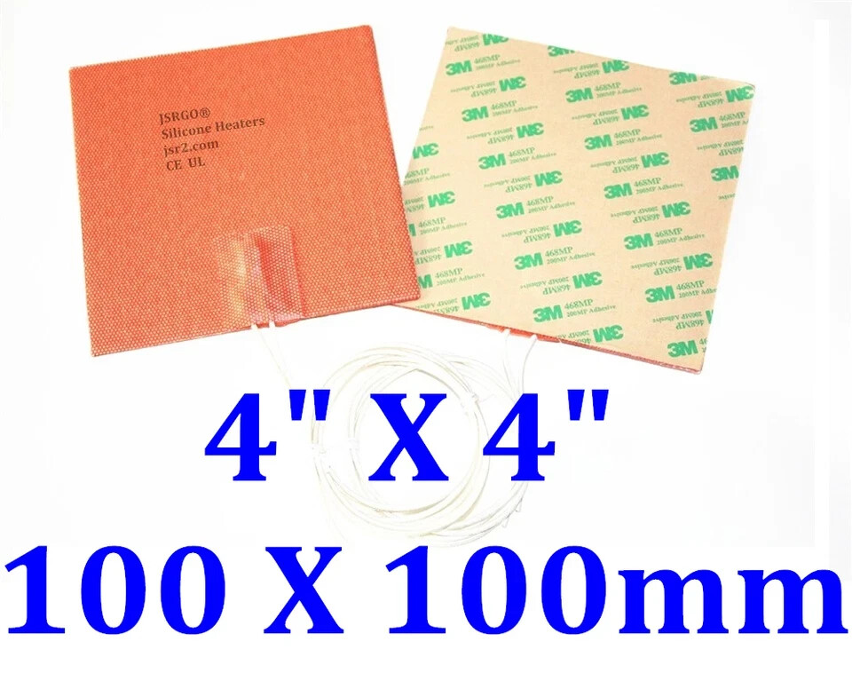 Silicone Heater Pad 4″ X4″ 100X100mm with PS Factory Direct Sale Custom Solution
