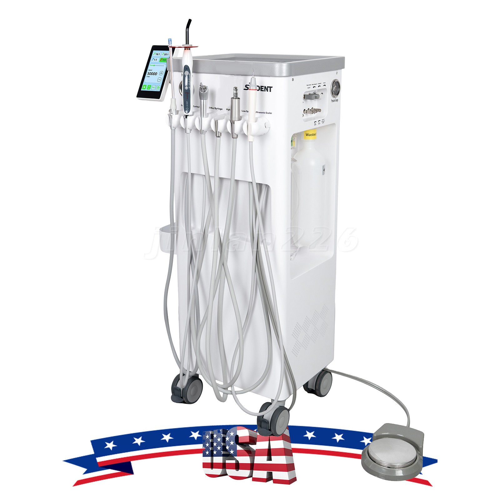 Dental Delivery Unit Air Compressor Suction Syringe 4H Built-in Electric Motor