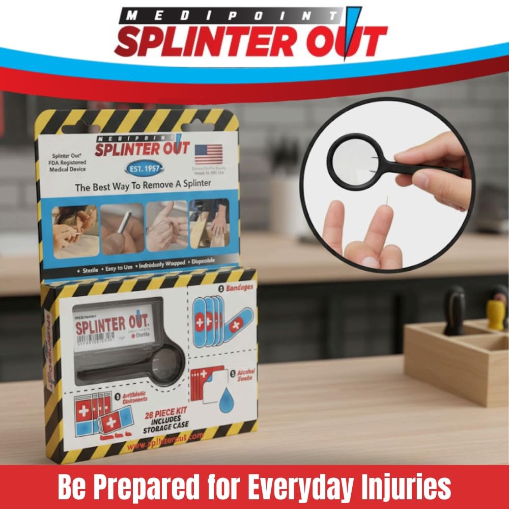 Splinter Out 28-Piece First Aid Kit – Includes 10 28 Piece Set, Blue