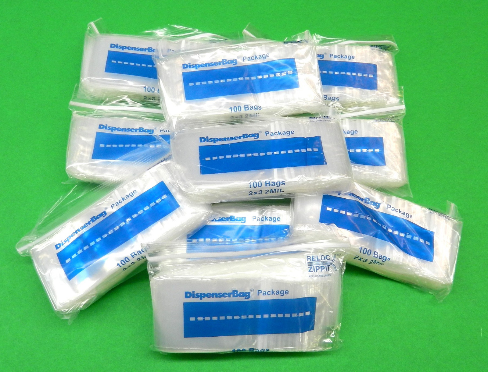 1000 Reloc Zippit Bags 2mil 2×3 Clear Reclosable Squeeze Zip Seal Lock 1,000 Pcs