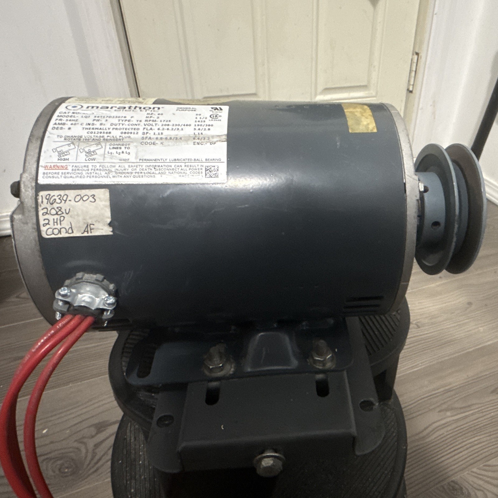 Marathon Electric K069 1.5HP 1725RPM 208-230/460V 3PH DP Foot-Mount