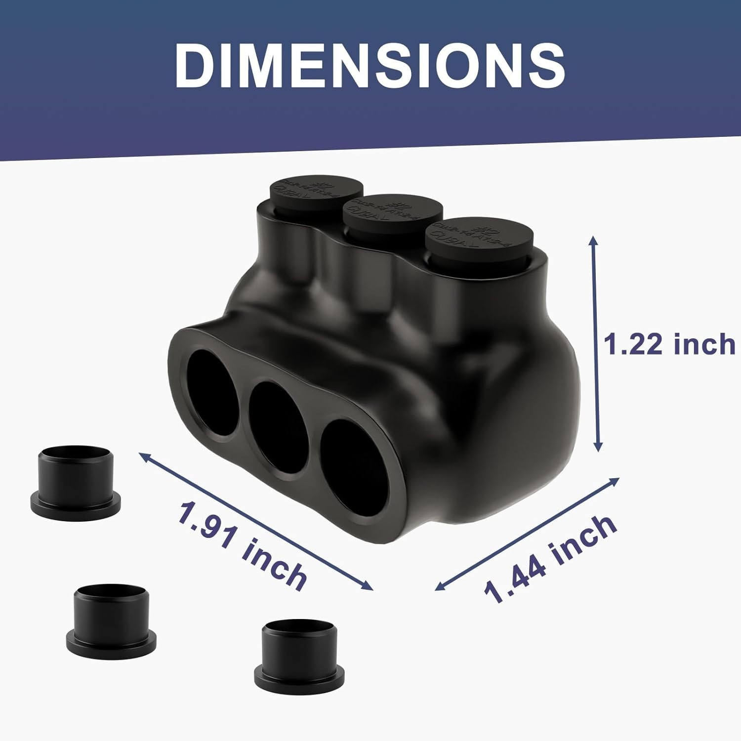 5Pcs Insulated Multi Cable Connectors 3 Port Single Entry Splice 2-14AWG UL List