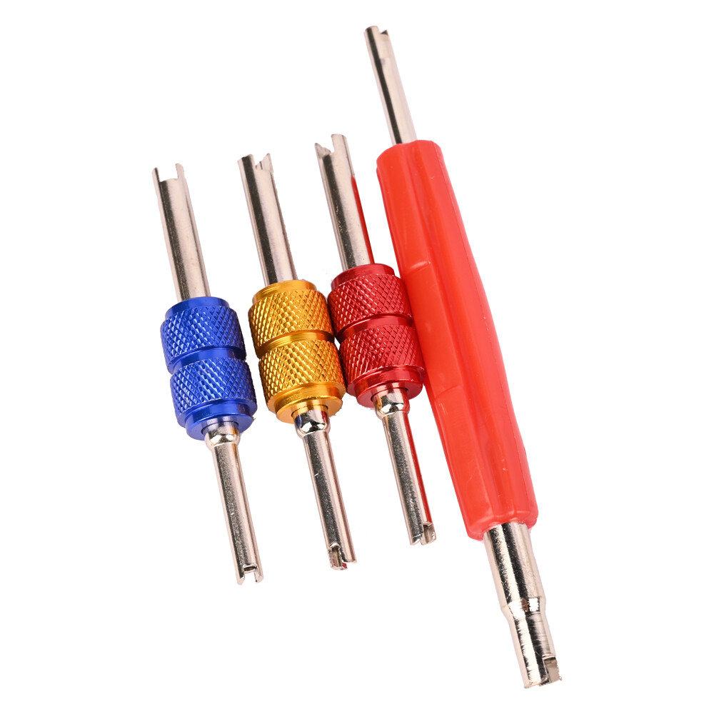 4x Dual Schrader Valve Core Remover Tool A/C HVAC Air Conditioning Tire Repair
