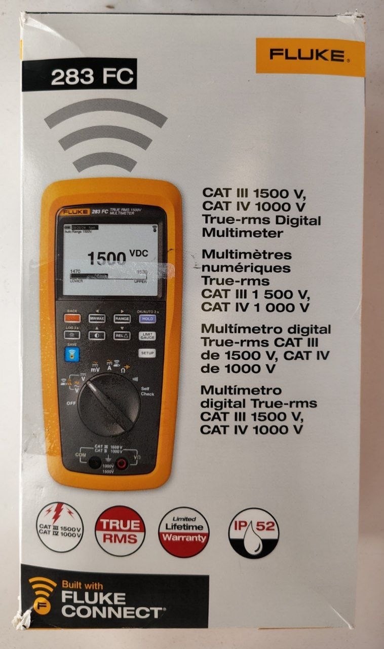 Fluke 283FC – CAT III 1500 V TRMS Wireless Multimeter