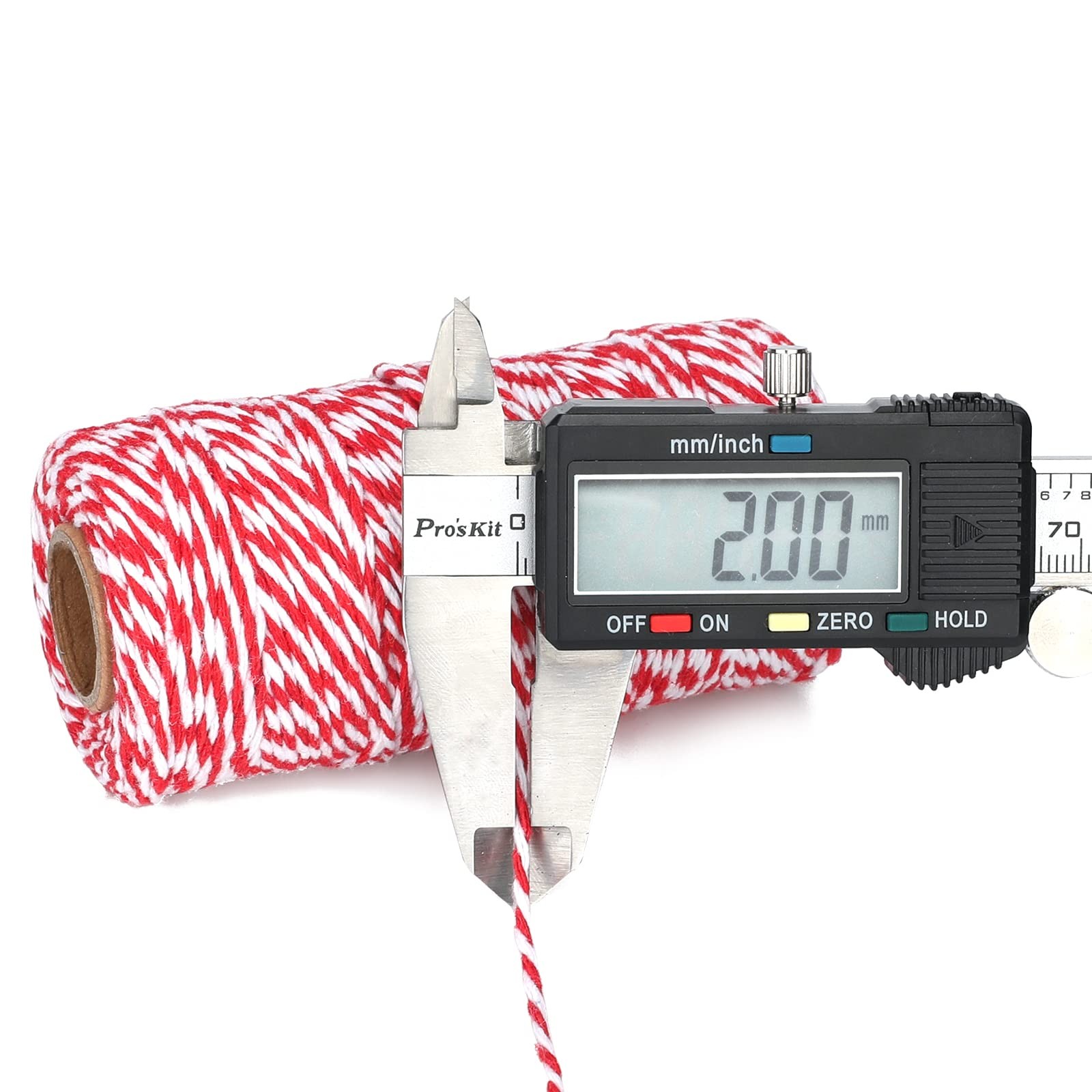 jijAcraft Red and White Twine, 2MM Cotton Bakers 2mm x 328ft,