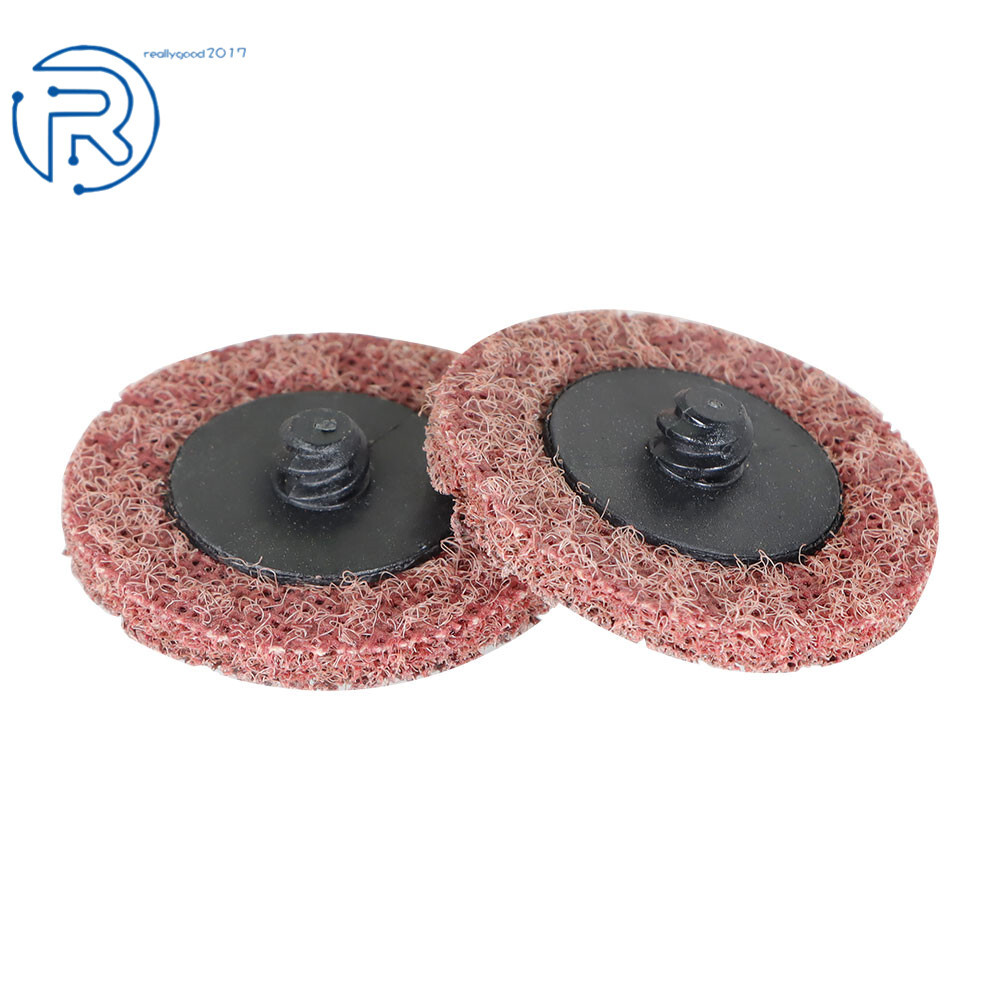 50Pcs 2Inch Medium Surface Conditioning Discs Roll Lock Grinder Sanding Pads