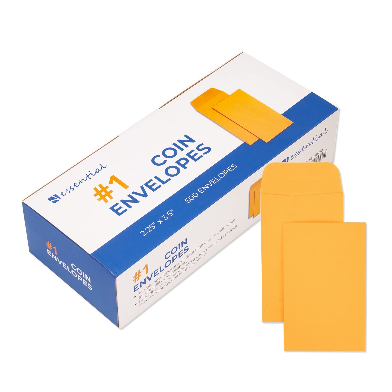 #1 500 Piece Coin Envelopes 2.25″ x 3.5″ with Gummed Flap, Small Parts Envelo…