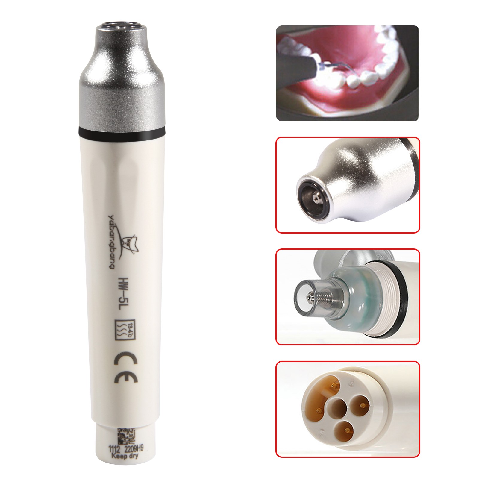 Ultrasonic Piezo Scaler Handpiece HW-3H HW-5L LED Fit EMS DTE SATELEC Woodpecker
