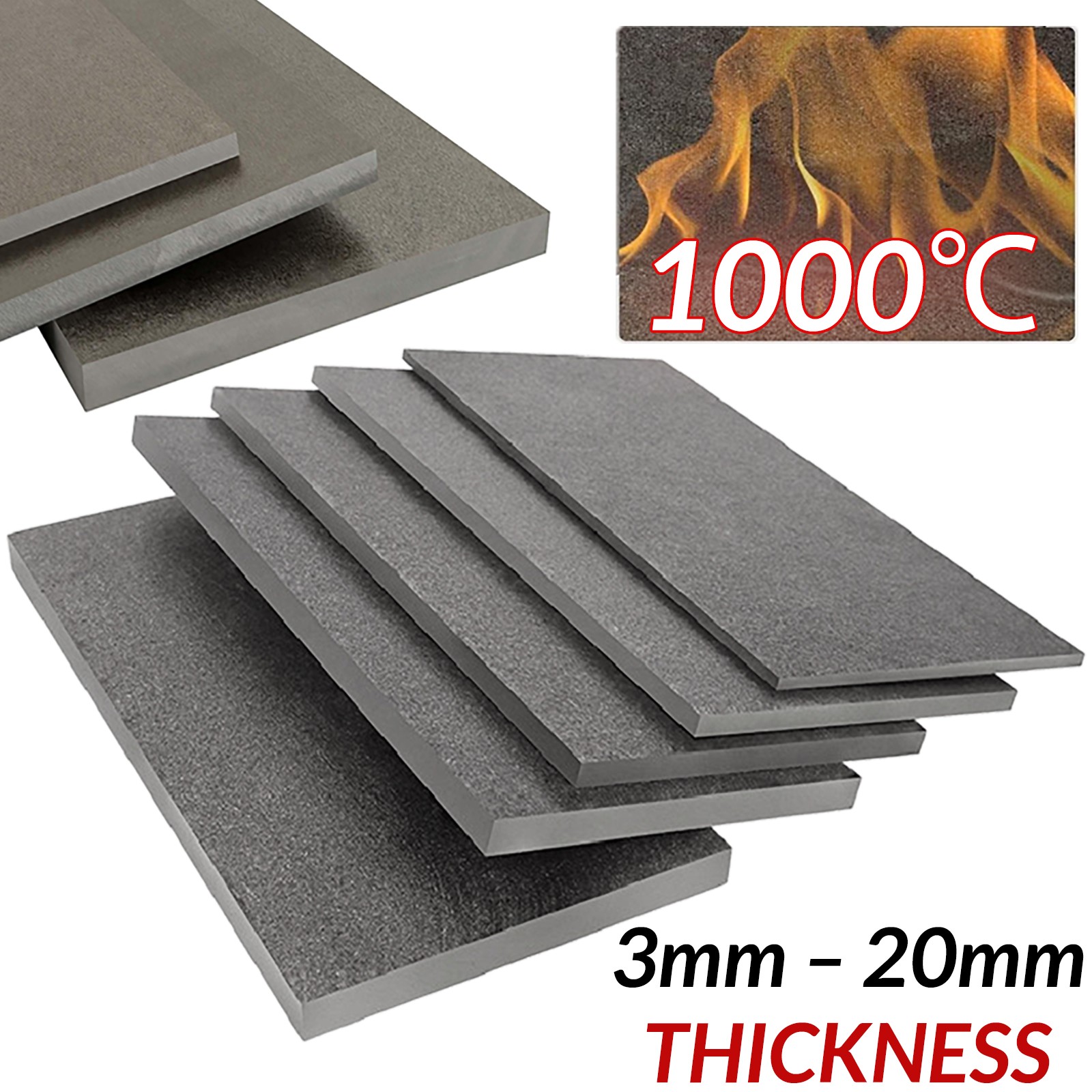 Temperature Resistance 1000℃ Heat Shield Mat Protect Fibreglass Sheet Mould DIY