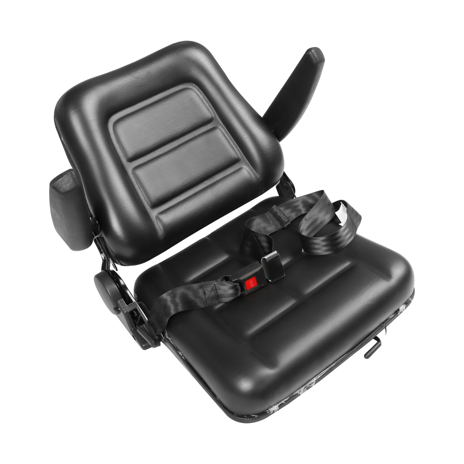 Adjustable Backrest Tractor Seat w/Safety Belt & Armrest Universal Forklift Seat