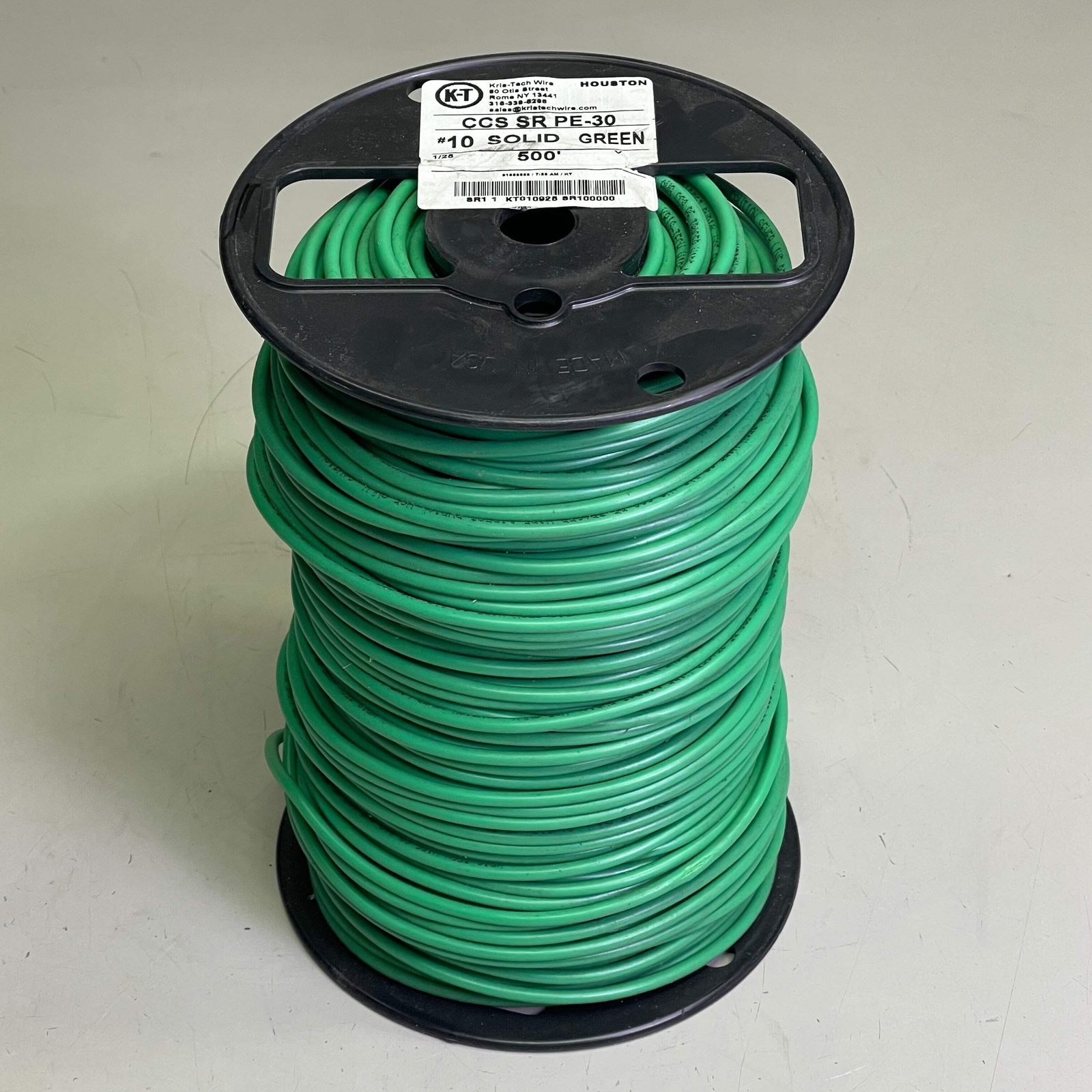 KRIS-TECH CCS High Strength Copper Tracer Wire 500 ft Green CCS SR PE-30