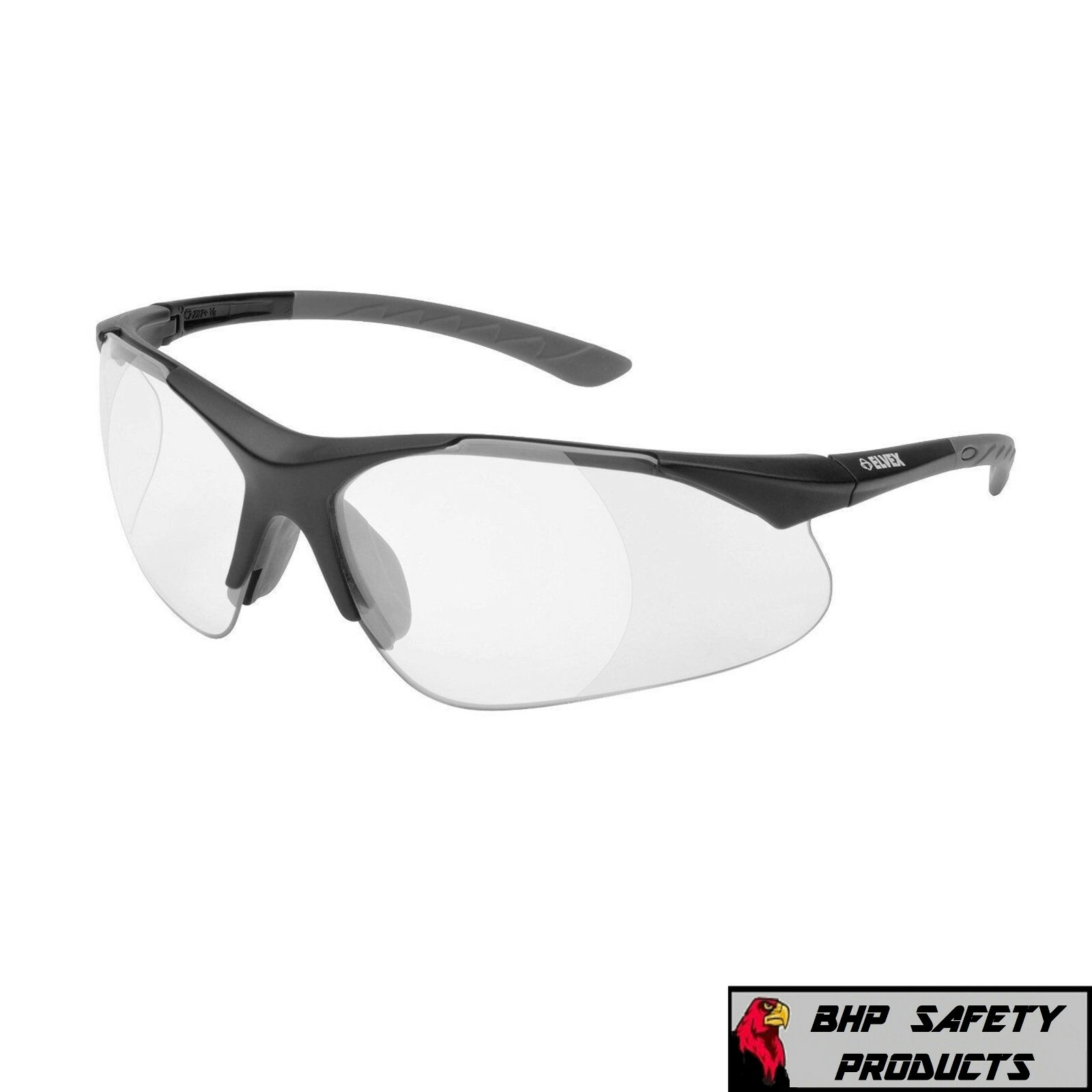 Elvex RX-500C Full Lens Reader Safety Glass with Neck Cord and Microfiber Bag