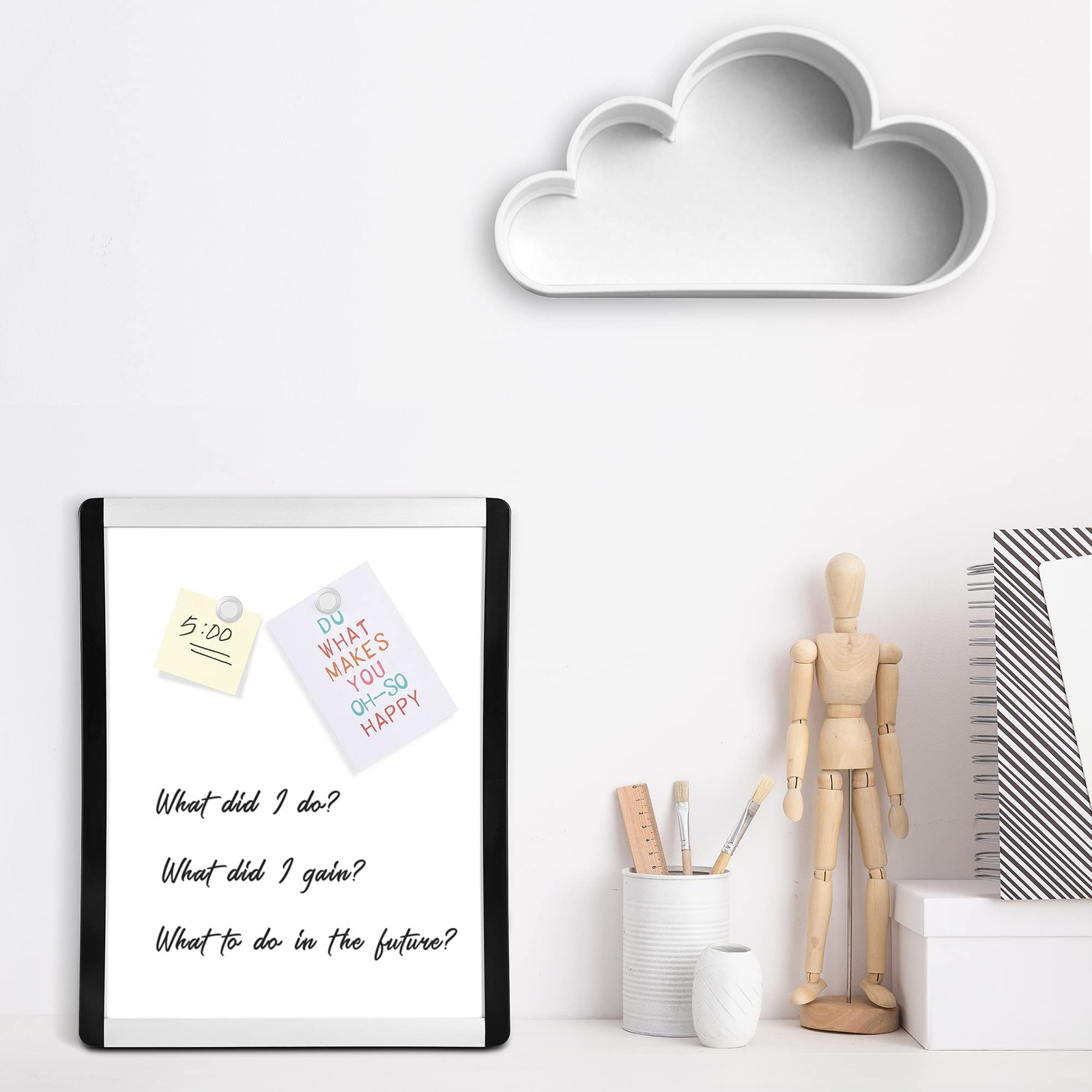 Amazon Basics Small Dry Erase Whiteboard, Magnetic, with 11″W x 8.5″H, White