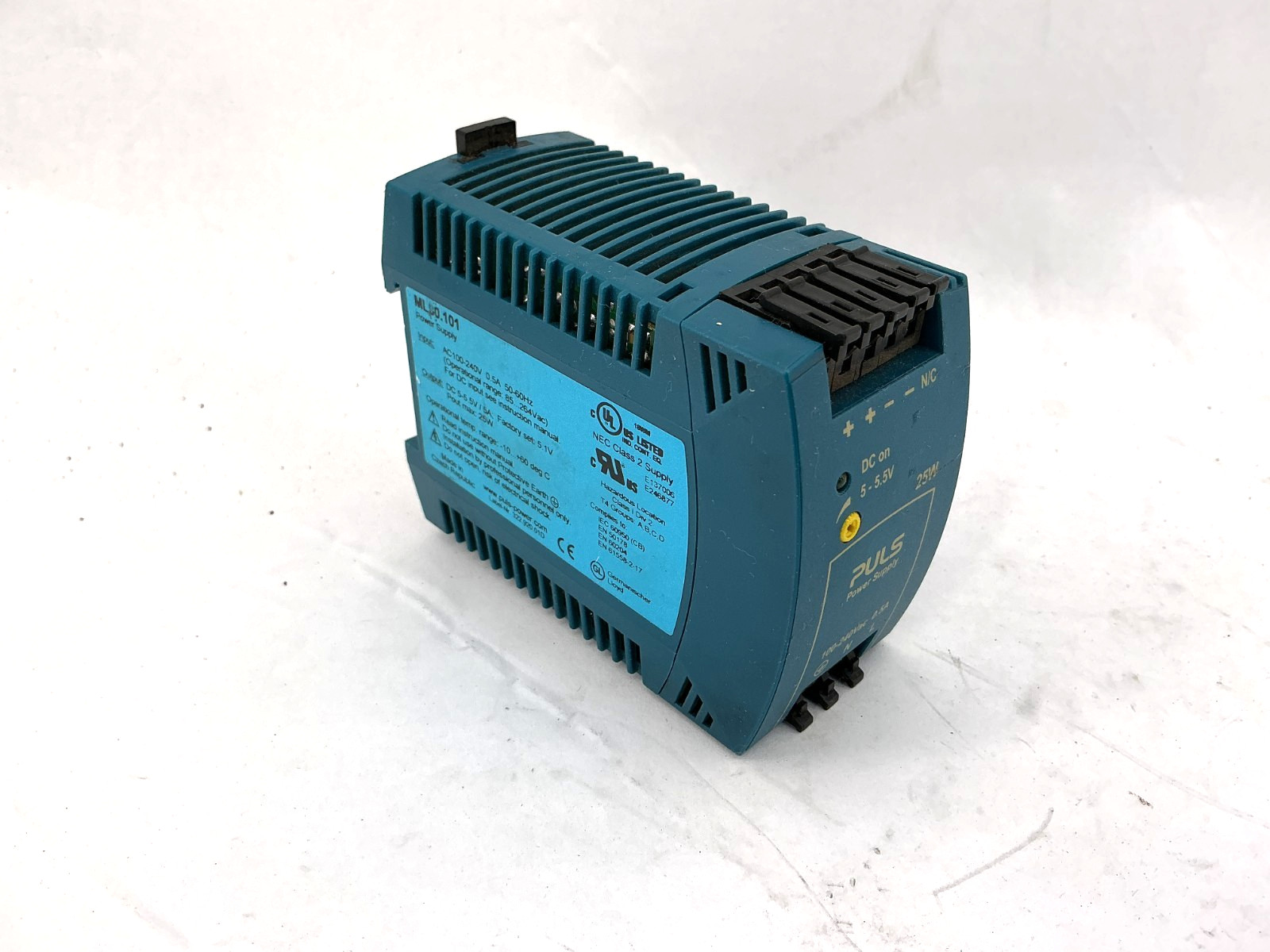 PULS ML50.101 Power Supply 25W IN 5-5.5VDC OUT 0.5A 100-240VAC