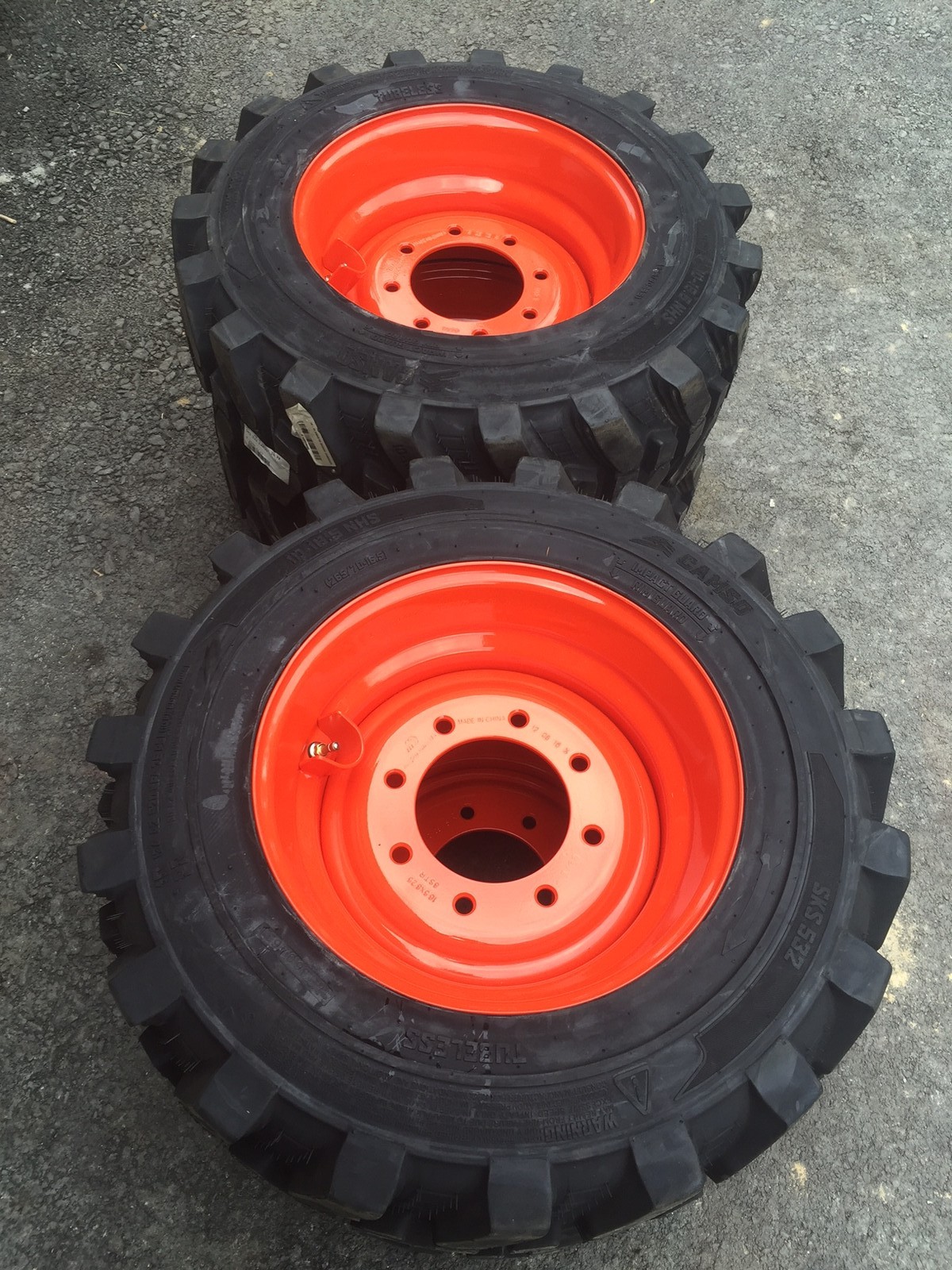 HD 10-16.5 Camso SKS532 Skid Steer Tires/Rims for Bobcat & more-10X16.5
