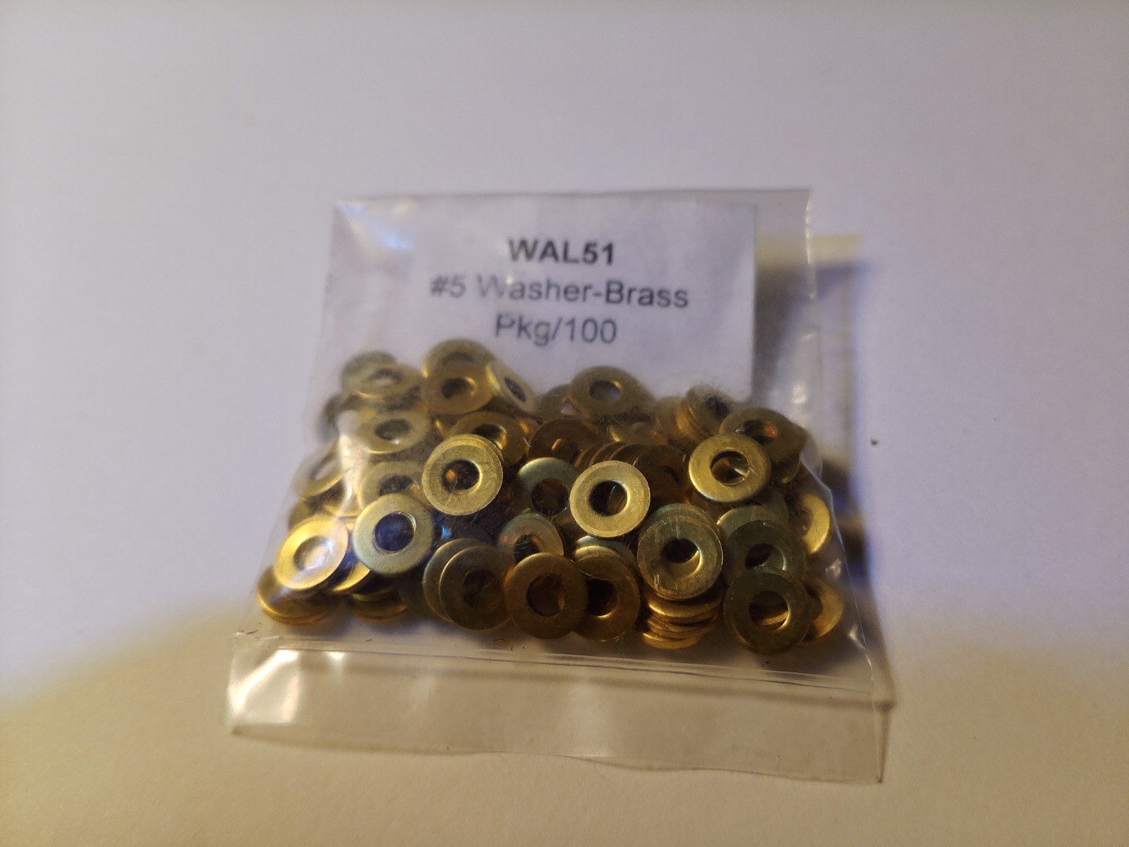 Live Steam #5 Brass Flat Washer 100 Count Pack – New Train Parts