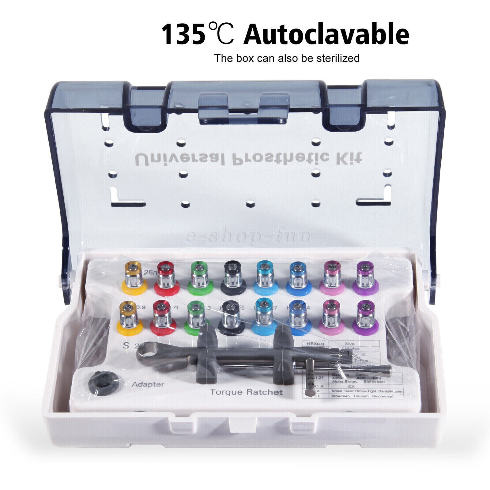 Universal Dental Implant Prosthetic Kit Torque Wrench Screw Driver Tool Remover