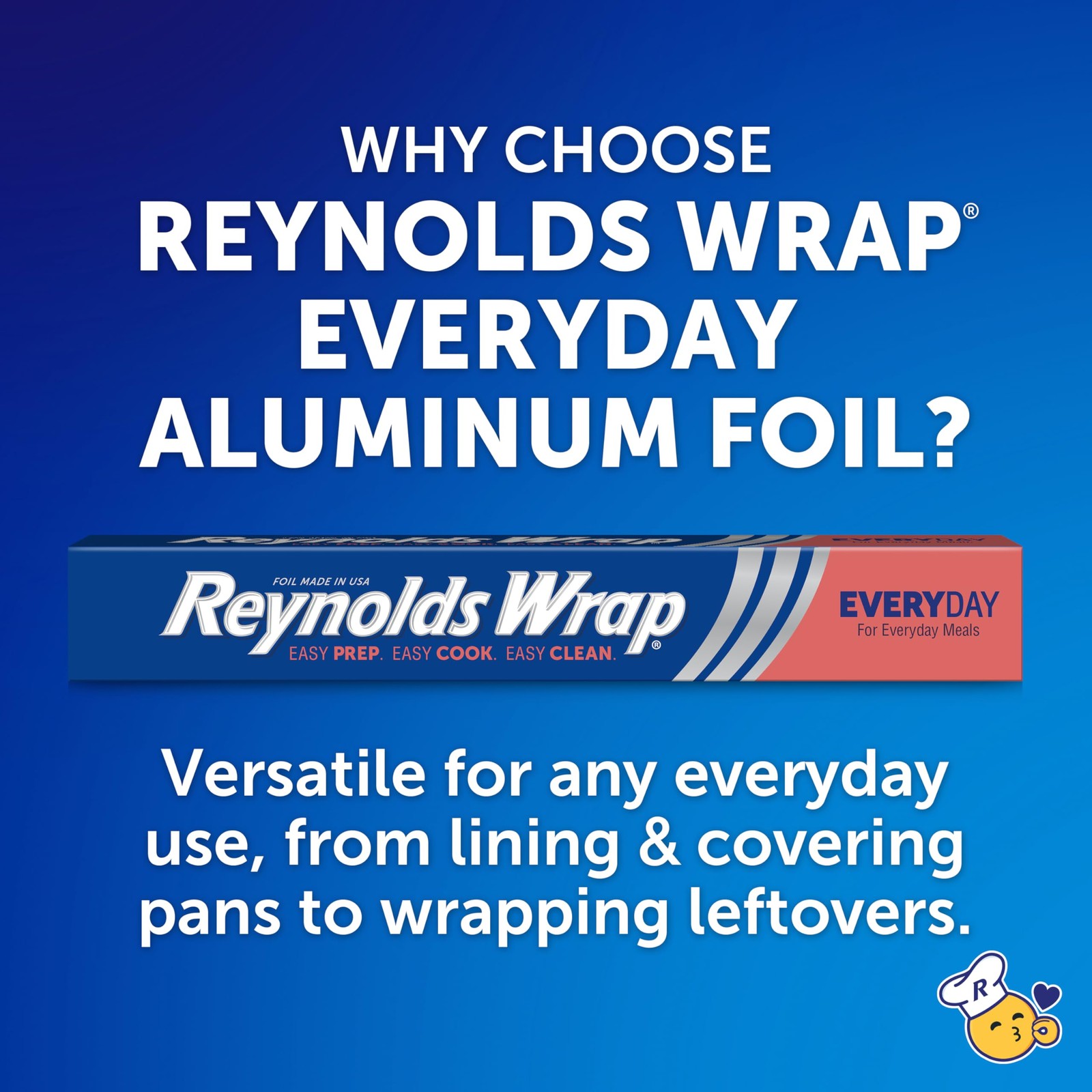 Wrap Everyday Strength Aluminum Foil Roll, Freezer Safe and Grill Safe, Great…