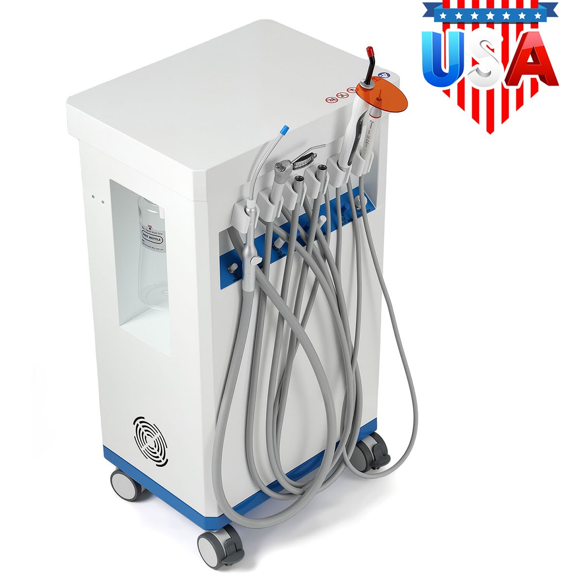 FDA Dental Mobile Delivery Cart Treatment Unit Air Compressor Suction GU-P209