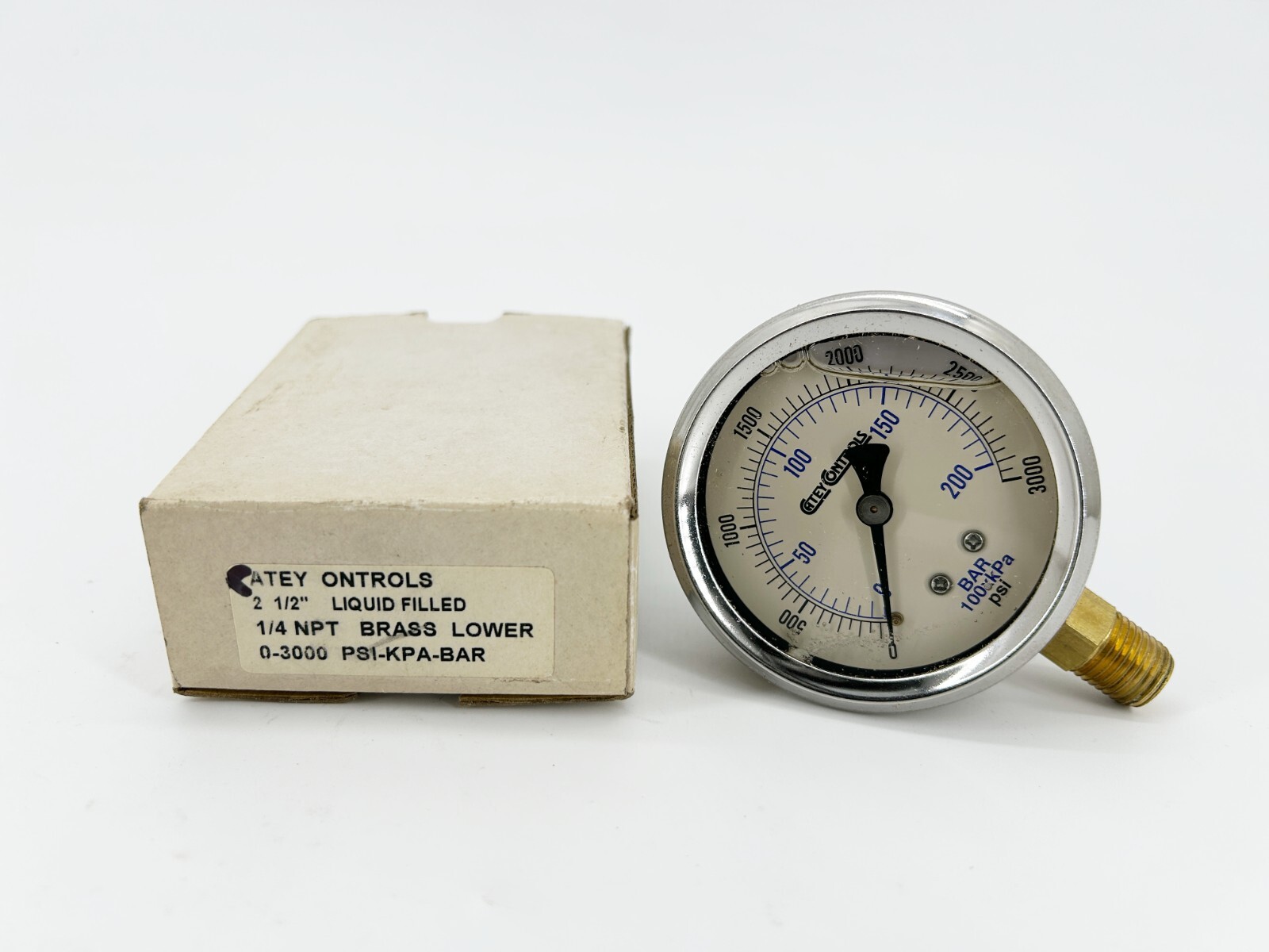 New 0-3000 PSI Pressure 2-1/2″ Gauge11/4NPT