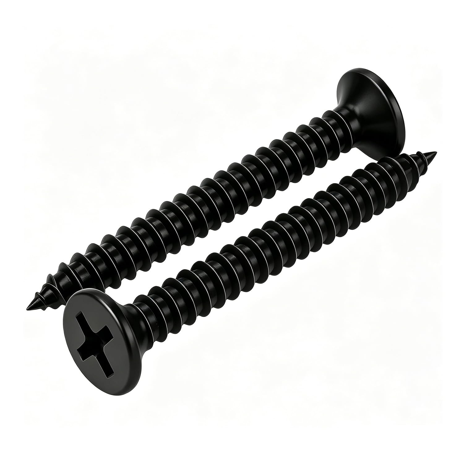 35pcs 1-1/2 inches Wood Screws, Premium Flat Head 1-1/2in(35pcs), Black